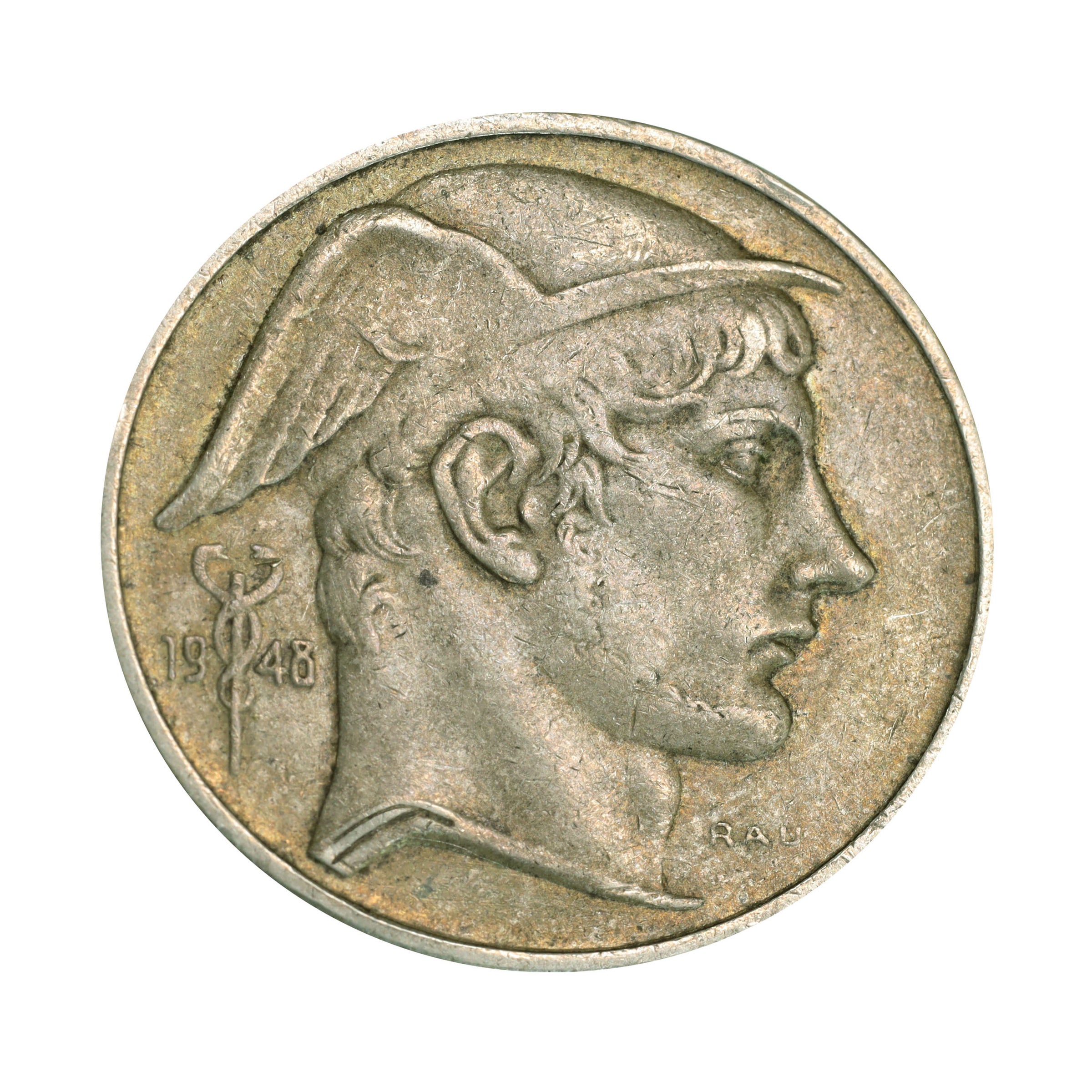 ベルギー 1948年 50フラン（50フランク） 銀貨 Belgium 50
