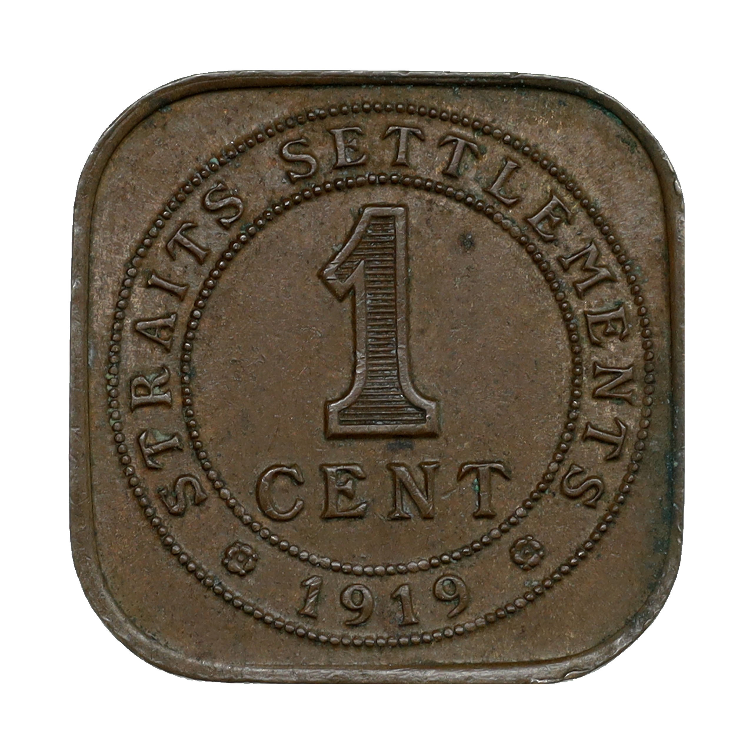 3. 香港 一仙 1セント銅貨 1875年 UNC ヴィクトリア女王 未使用