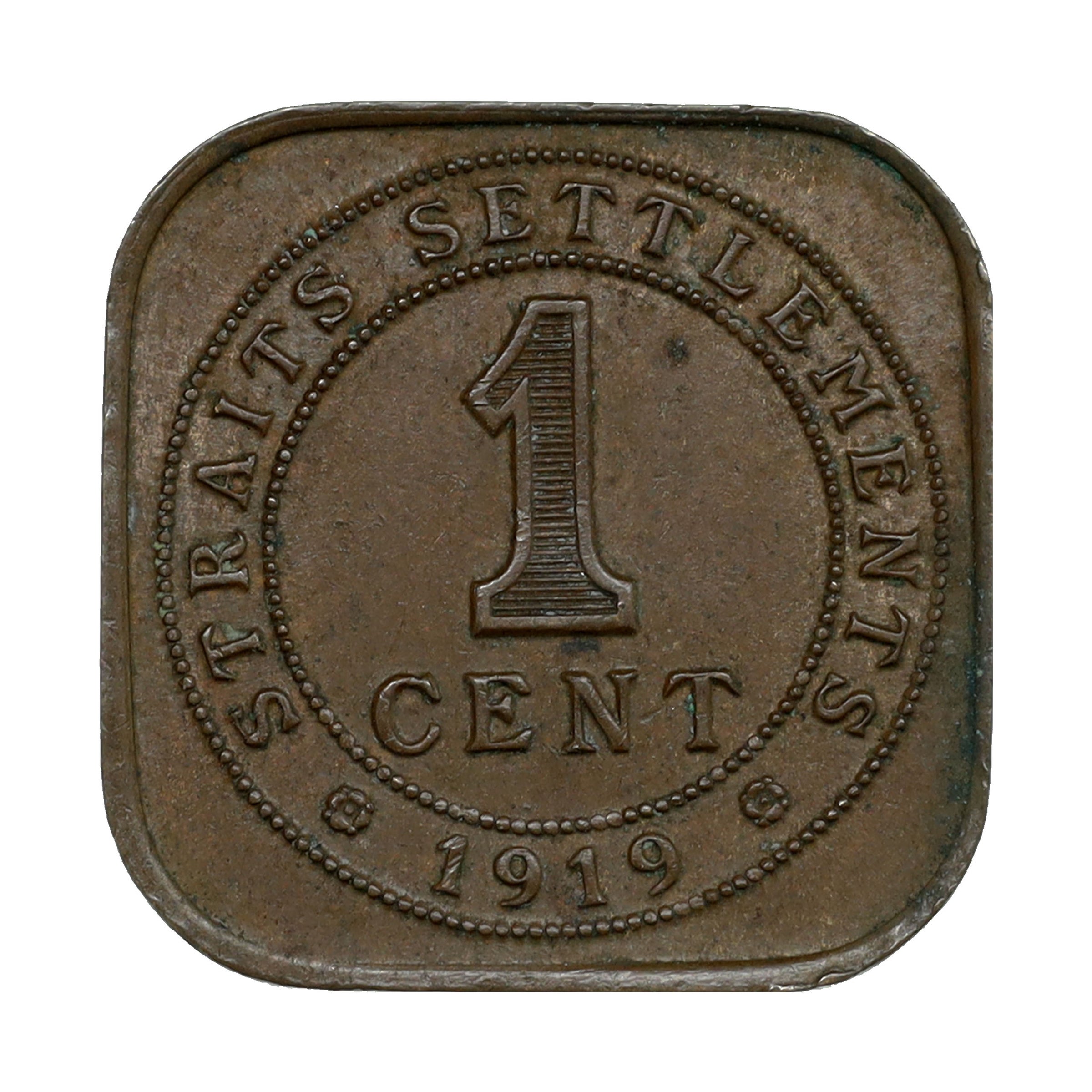 海峡植民地 1919年 1セント コイン ジョージ5世 Straits