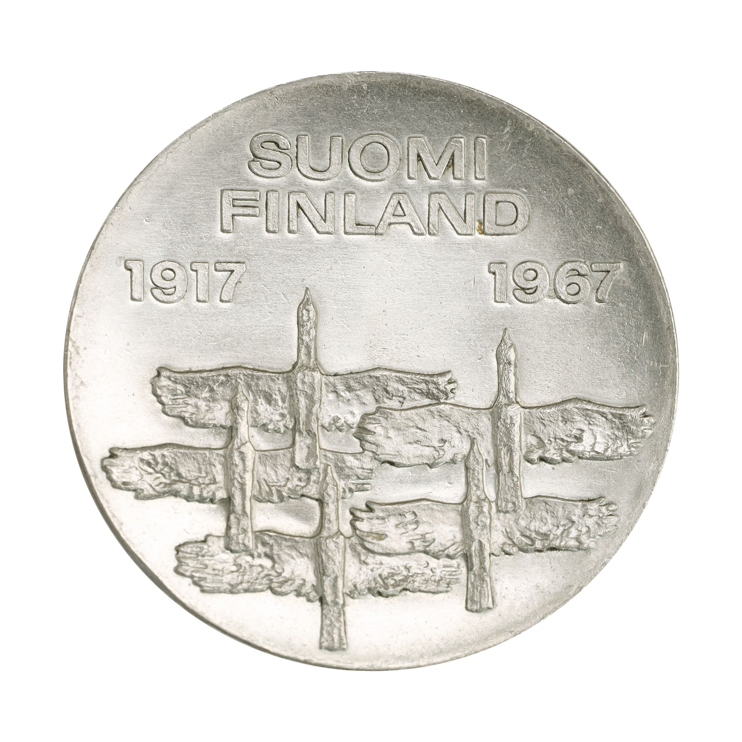 フィンランド 1967SH 10マルッカ 銀貨 独立50周年記念 Finland 10