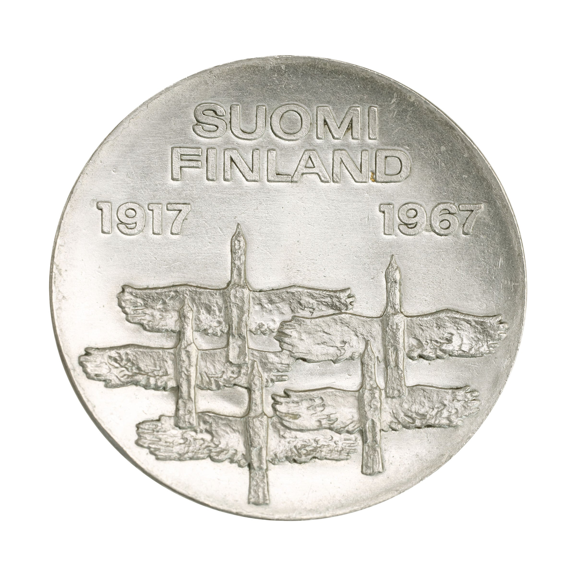 フィンランド 1967SH 10マルッカ 銀貨 独立50周年記念 Finland 10