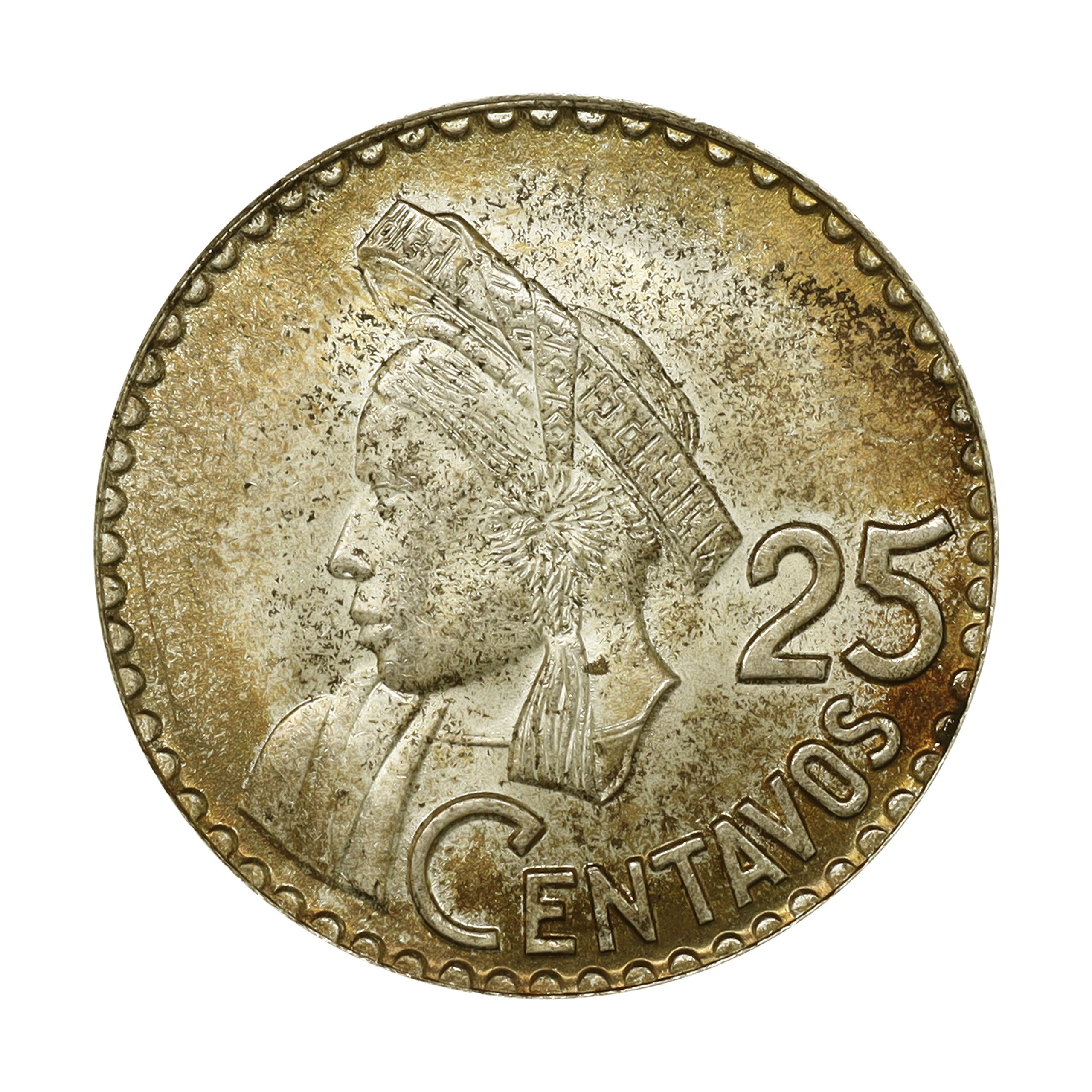 カナダ 1920年 25セント 銀貨 ジョージ5世 Canada 25 Cents silver 8475□ 古銭