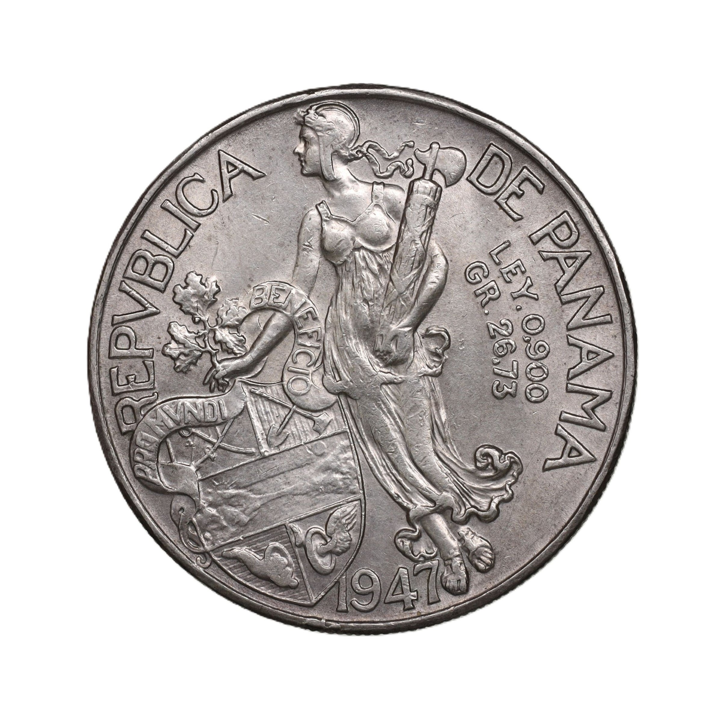 パナマ 1947年 1バルボア 銀貨 バルボア Panama 1 Balboa silver
