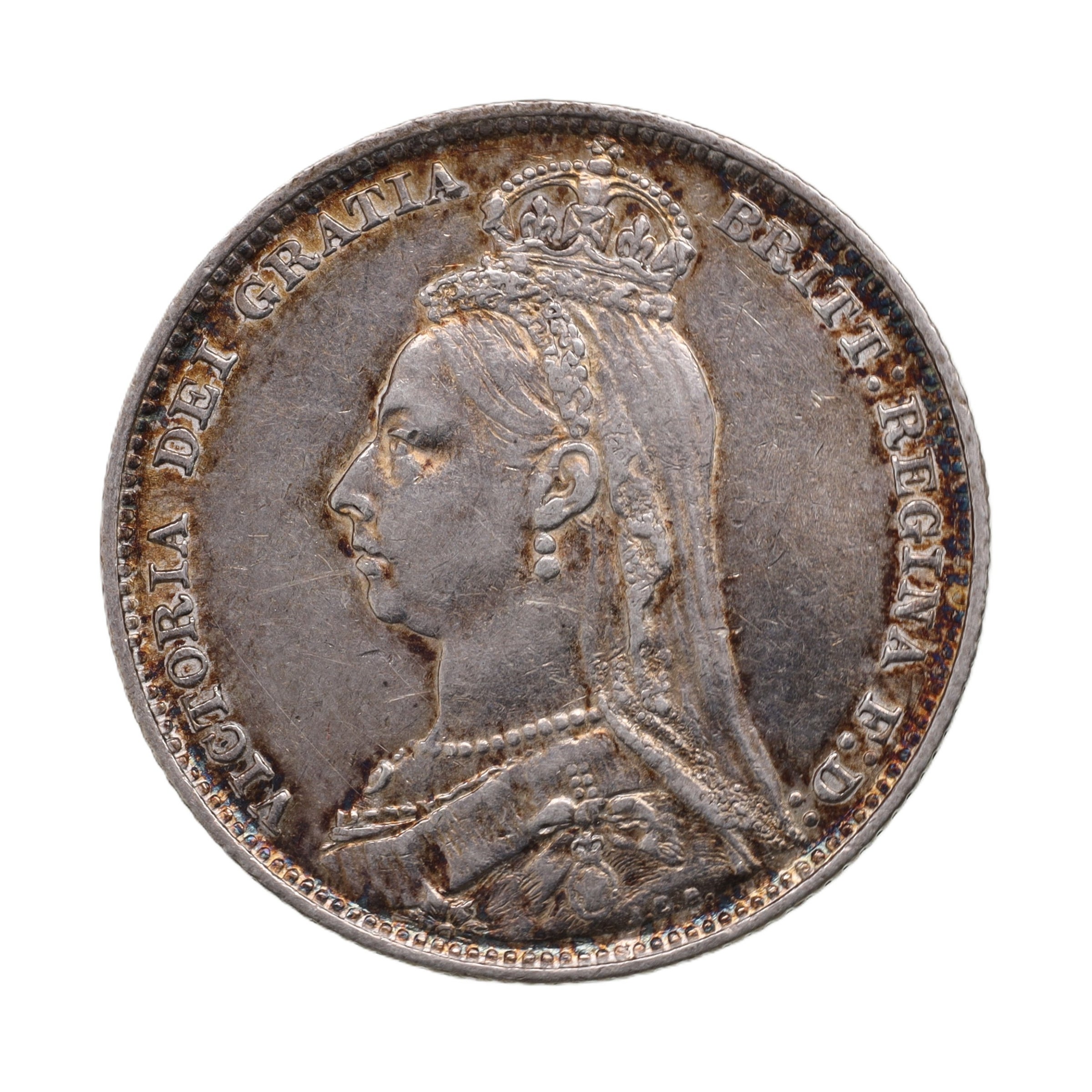 イギリス 1891年 シリング 銀貨 ビクトリア Great Britain Shilling