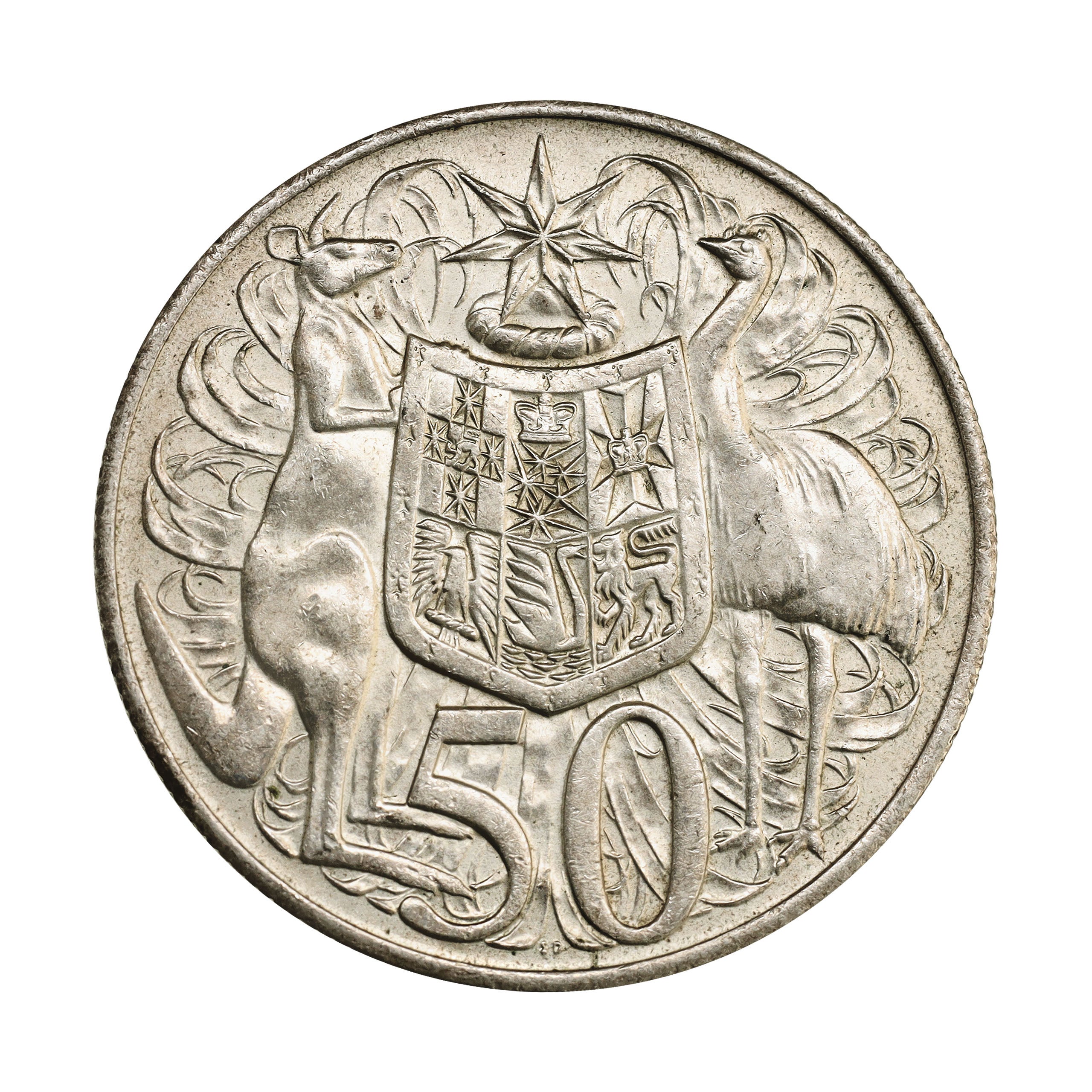 1966年オーストラリアエリザベス2世 50セント銀貨 PCGS認証 オーストラリア 1966年 50セント 銀貨 エリザベス2世 Australia 50