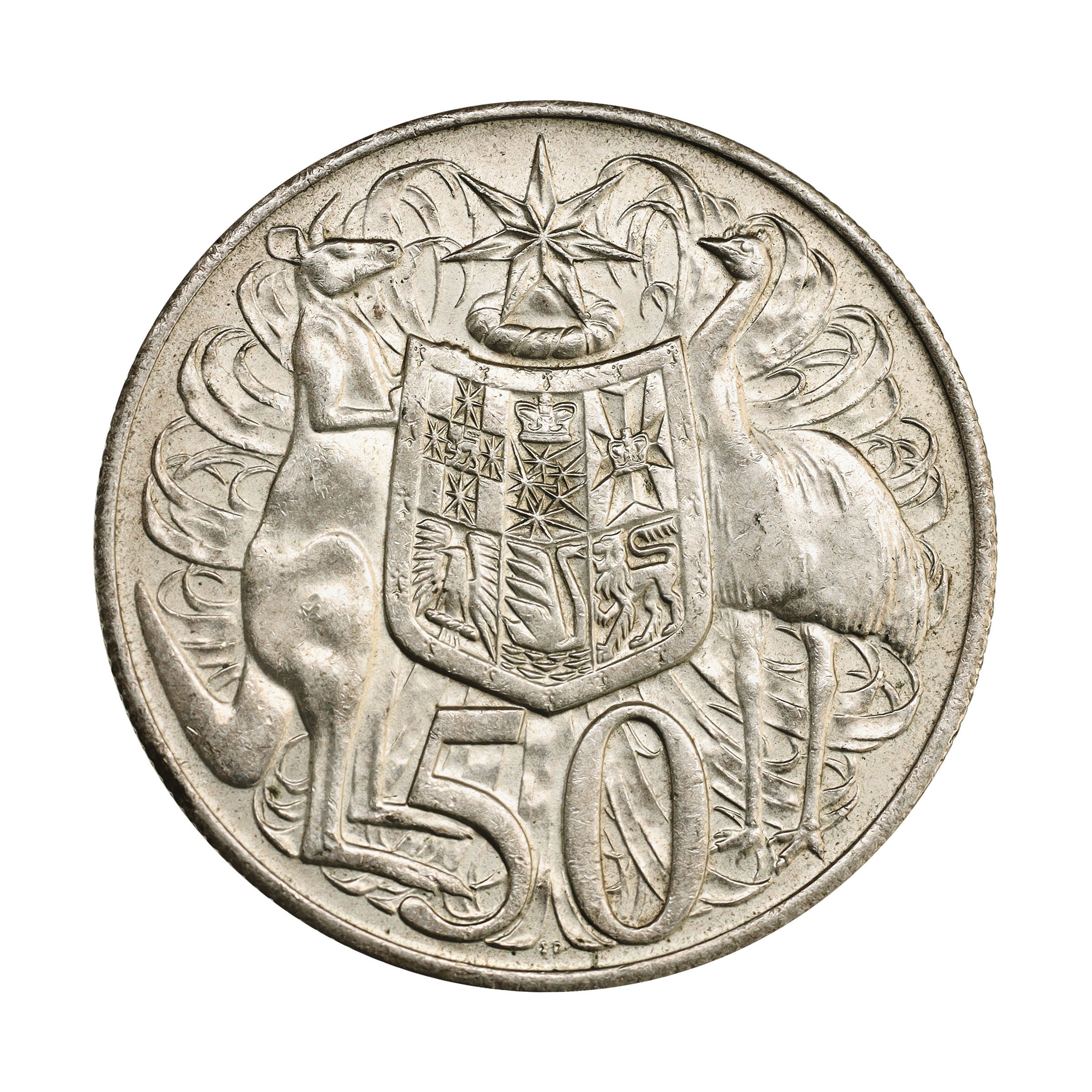オーストラリア 1966年 50セント 銀貨 エリザベス2世 Australia 50