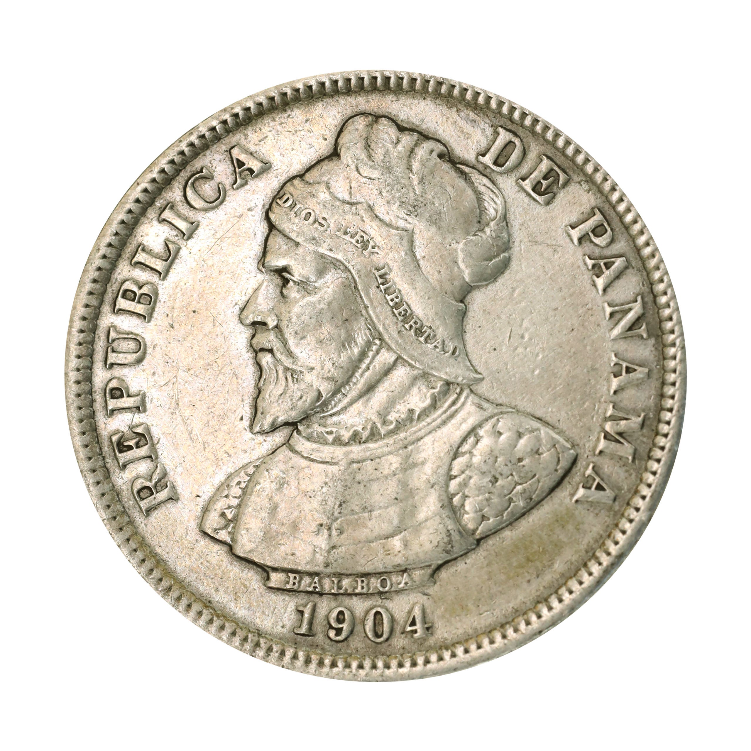 パナマ 50センテシモ 1904年 銀貨 da2014