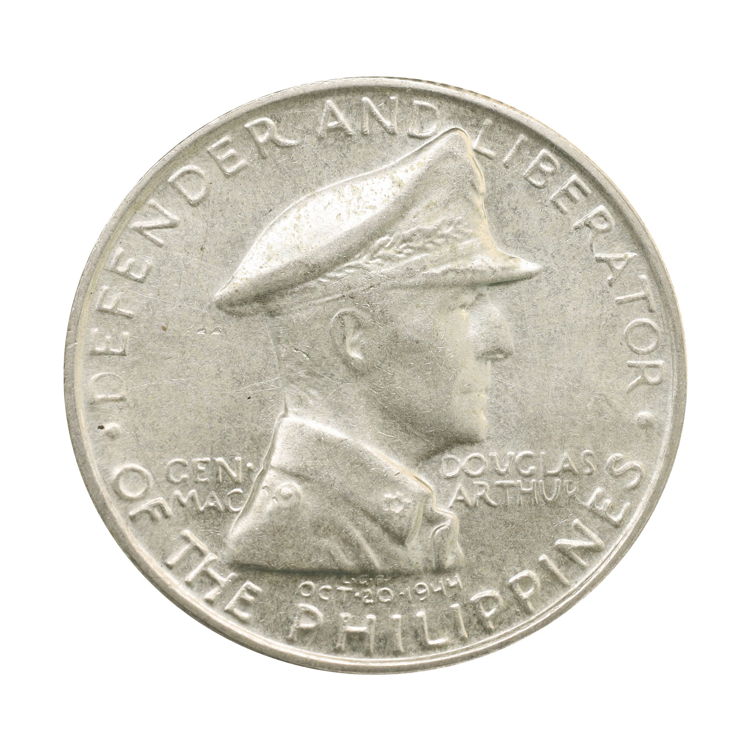 ⭐️未使用⭐️1947年フィリピン 50センタボス銀貨　ダグラス・マッカーサー フィリピン 1947 50センタヴォ銀貨 ダグラス・マッカーサー