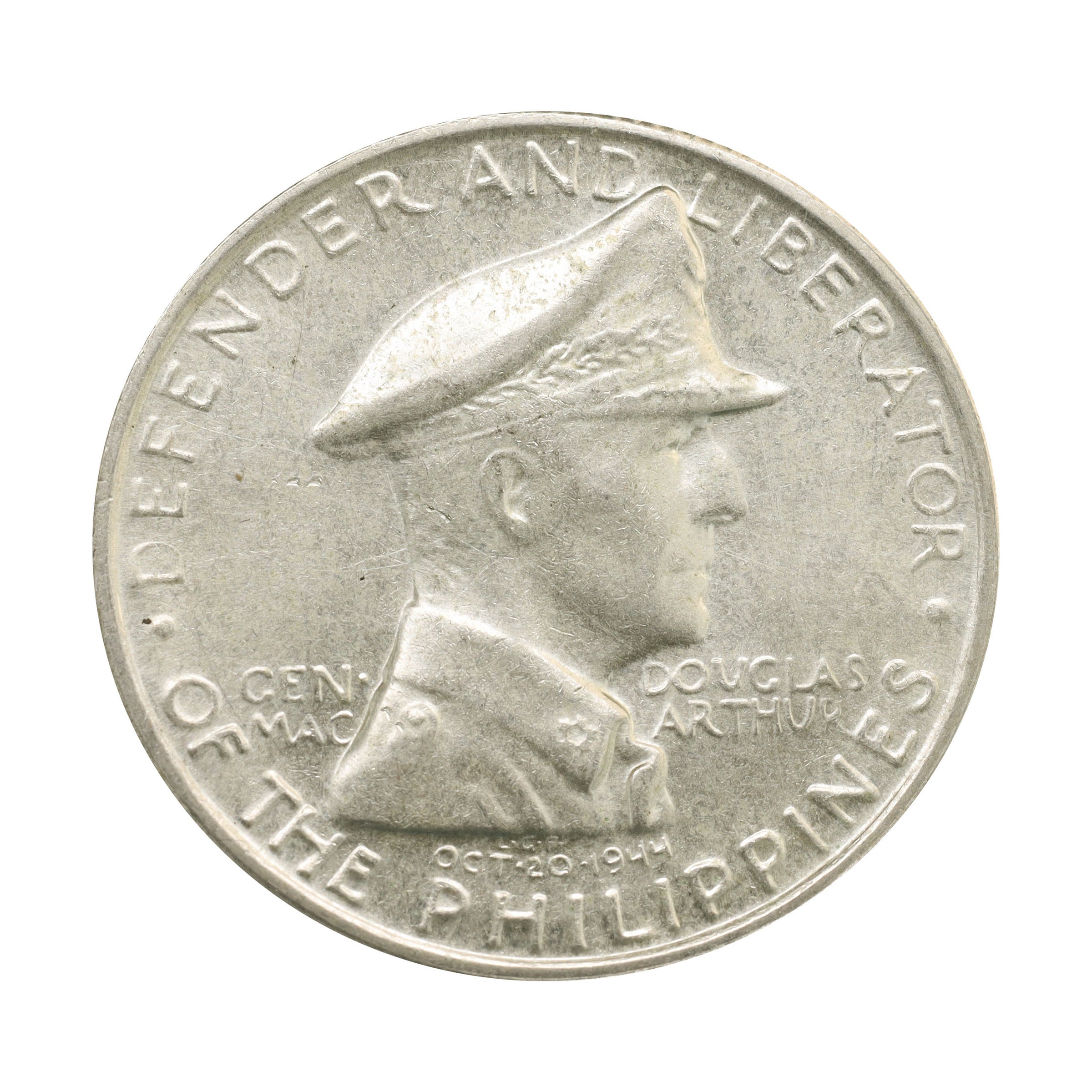 フィリピン 1947S 1ペソ 銀貨 マッカーサー 解放記念