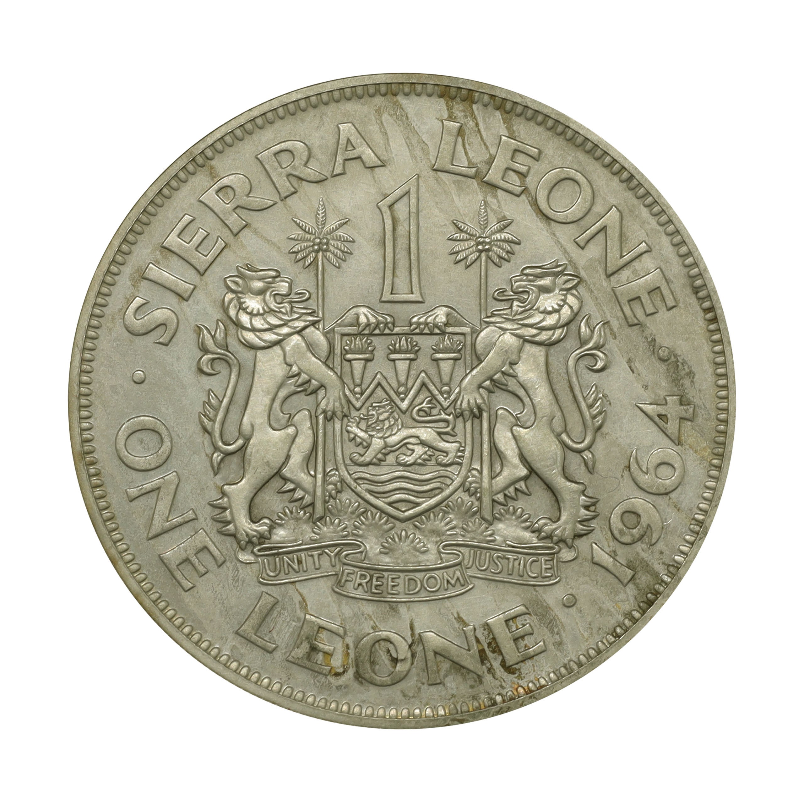 シエラレオネ 1964年 1レオン コイン マルガイ Sierra Leone 1