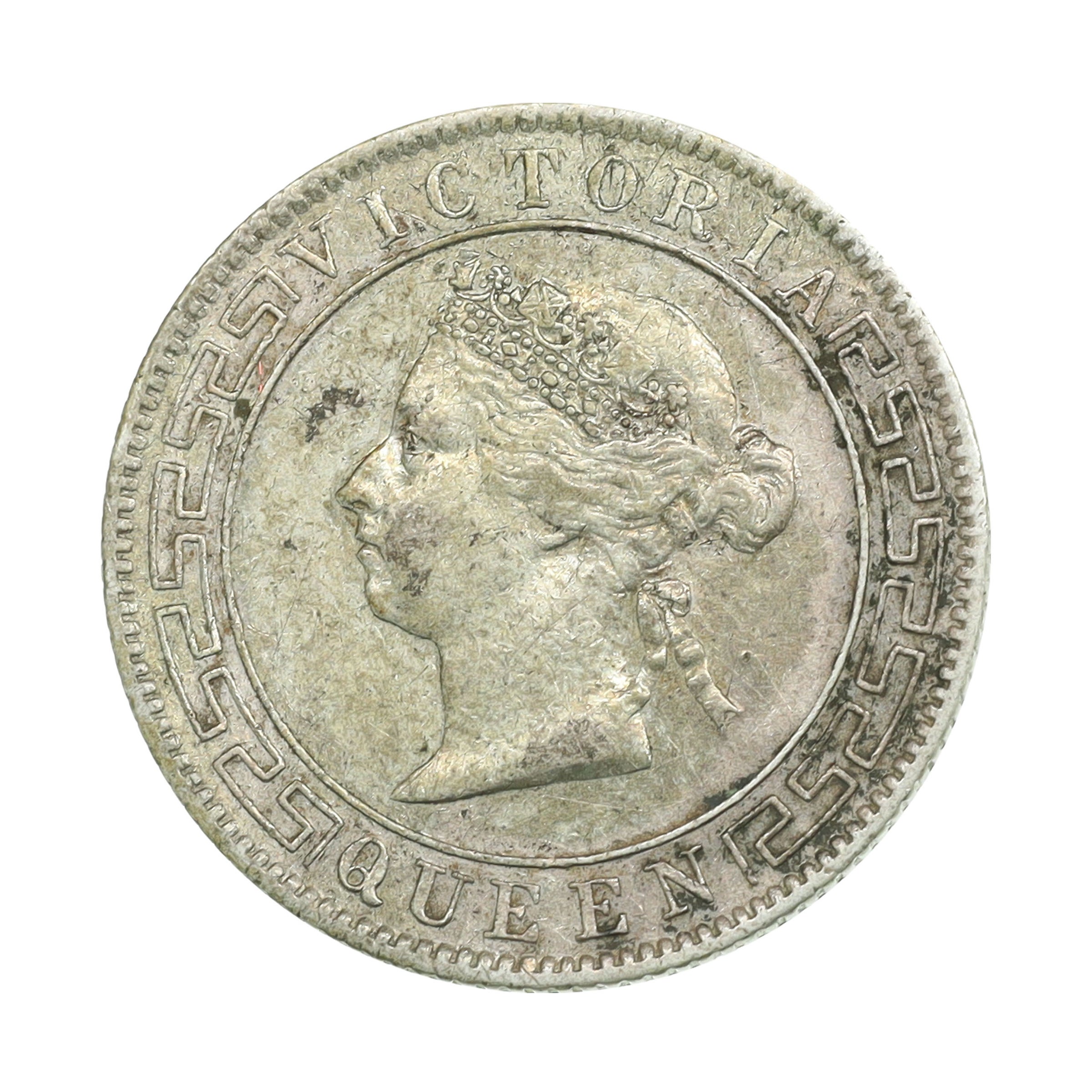 イギリス領セイロン（スリランカ） 1893年 50セント 銀貨