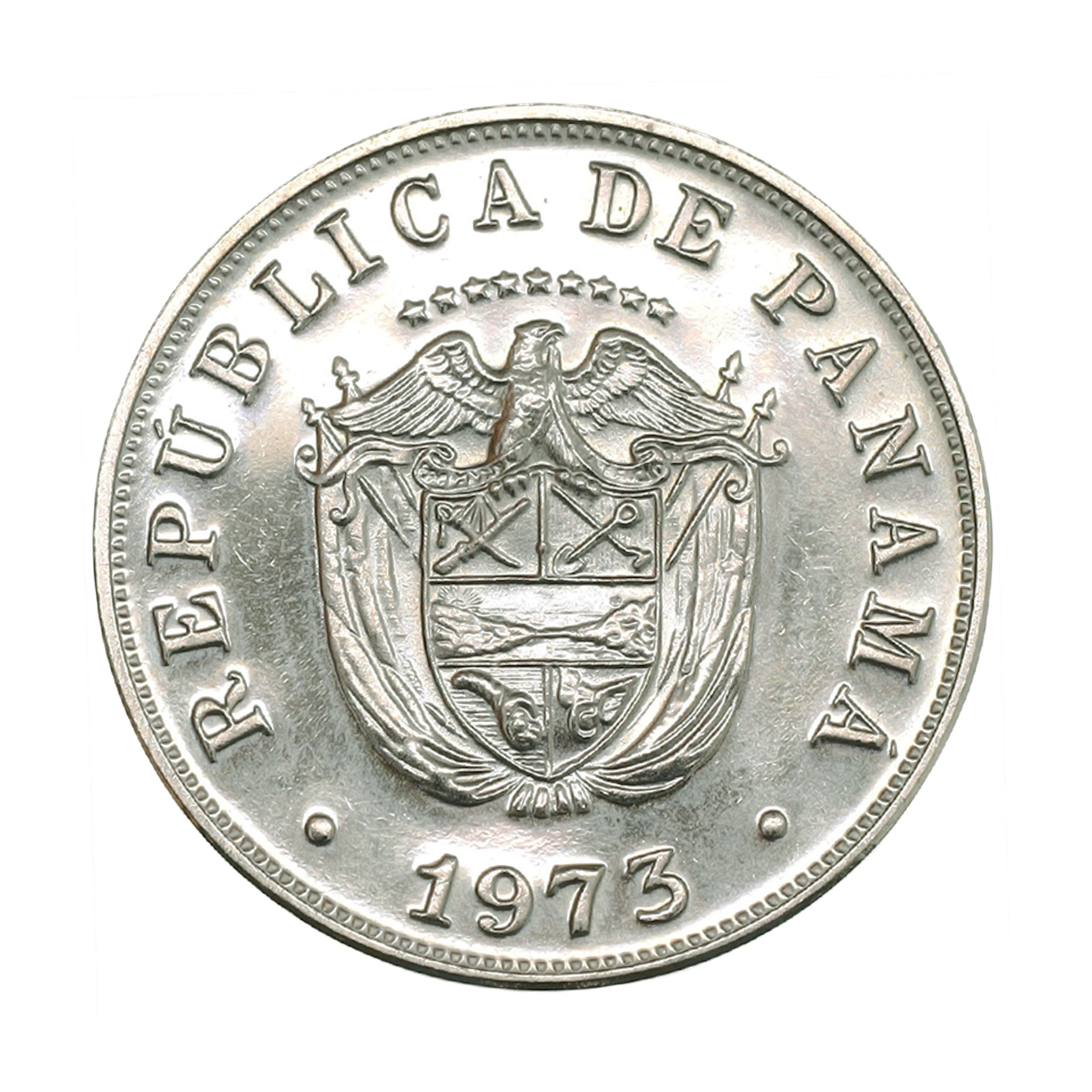 パナマ 20バルボア 大型銀貨 1973年 シモン ボリバル 銀925 1973