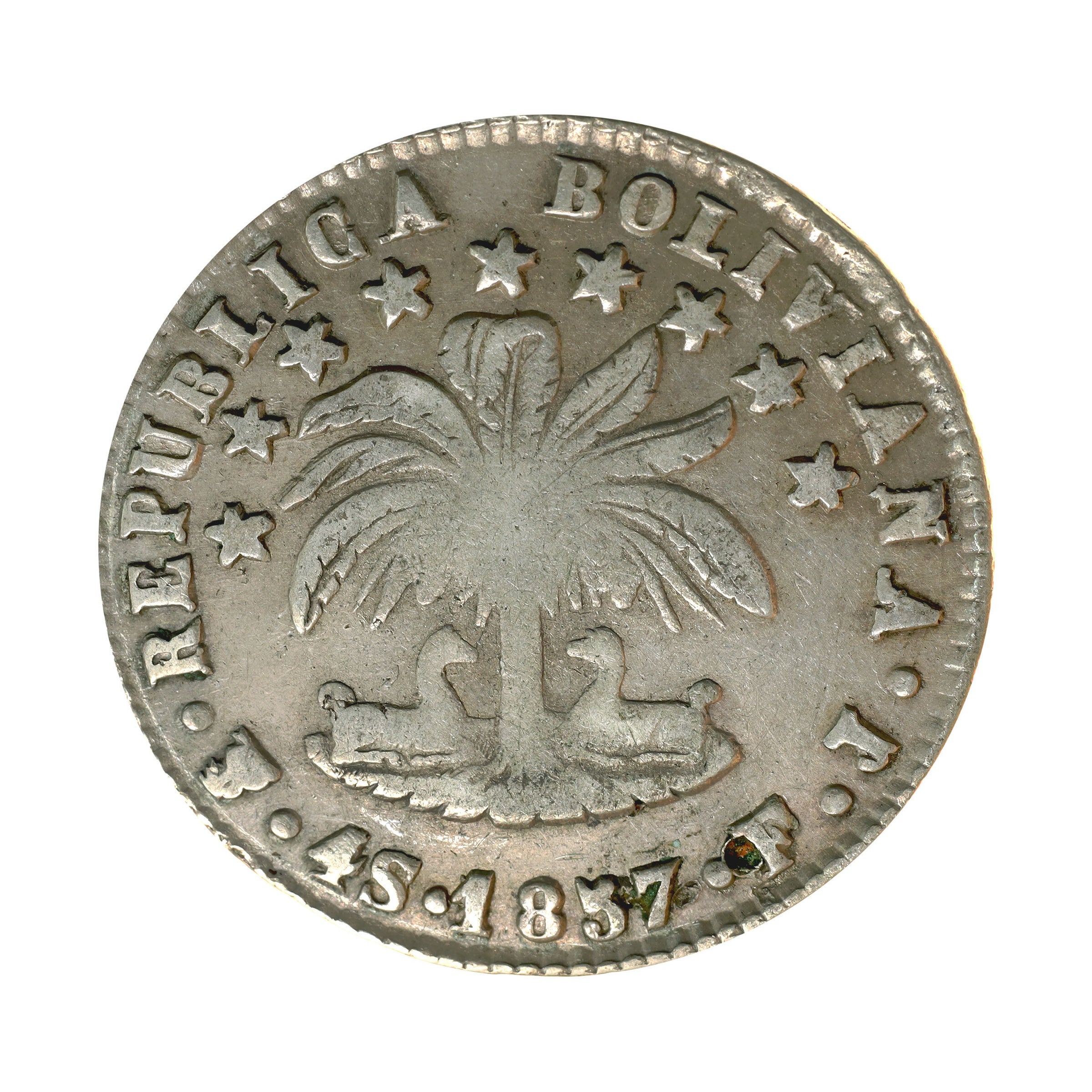 sale 値下げ　ボリビア銀貨 ボリビア 1857P 4ソール 銀貨 ボリバル Bolivia 4 Soles silver Simon