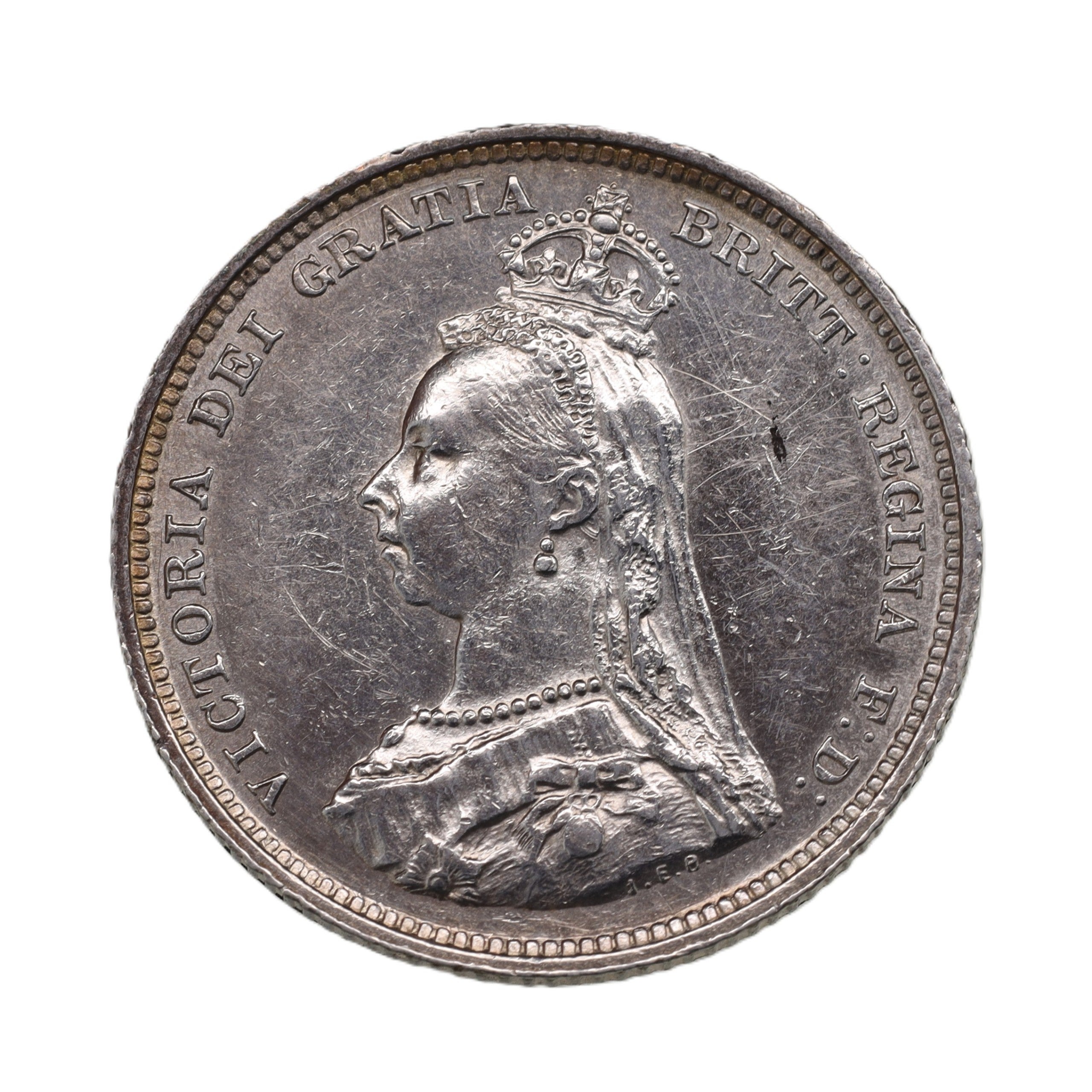 1887年 ヴィクトリア女王 シリング銀貨 MS63 PCGS 銀貨 ヴィクトリア