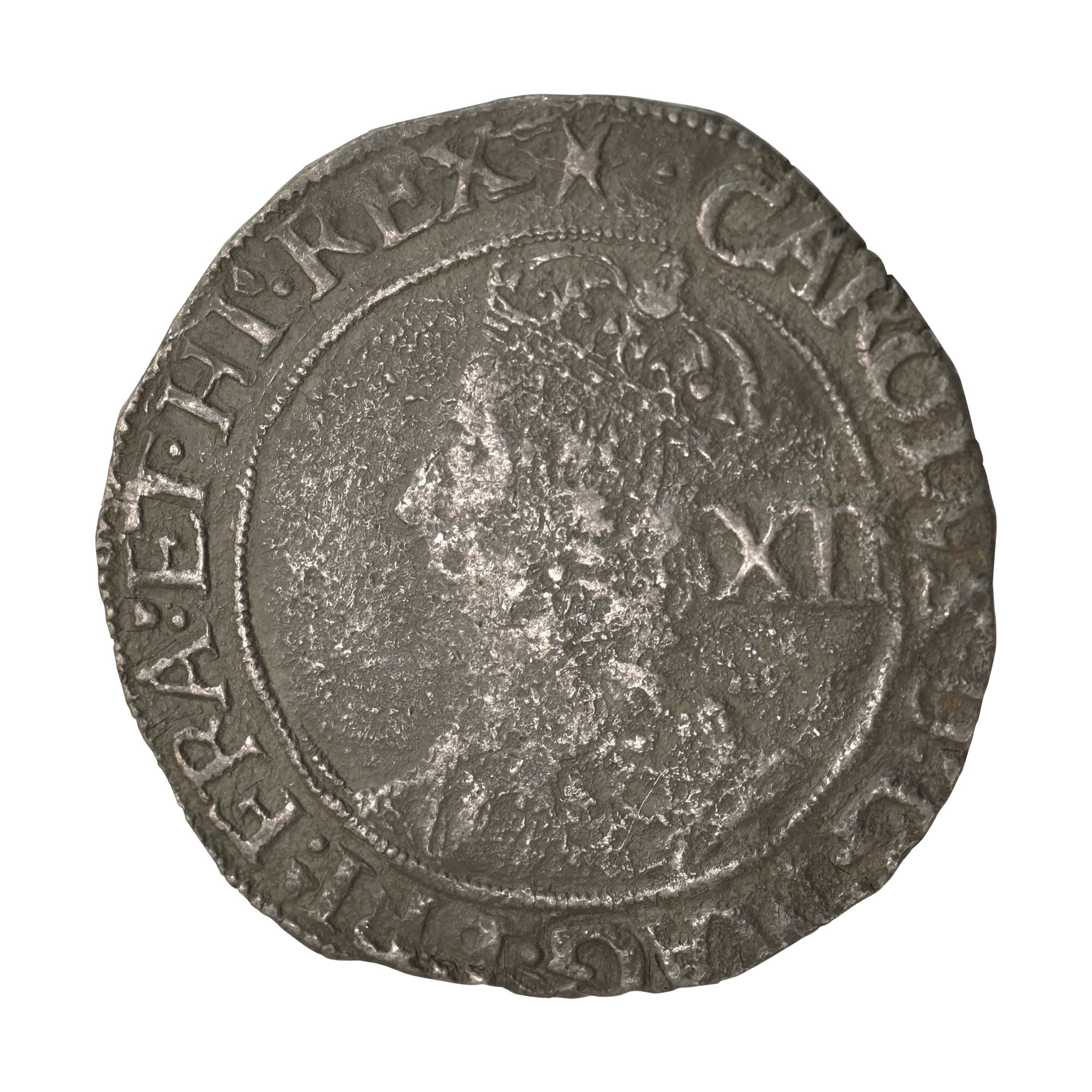 イギリス(1640年-1641年) 1シリング 銀貨 チャールズ1世 Great