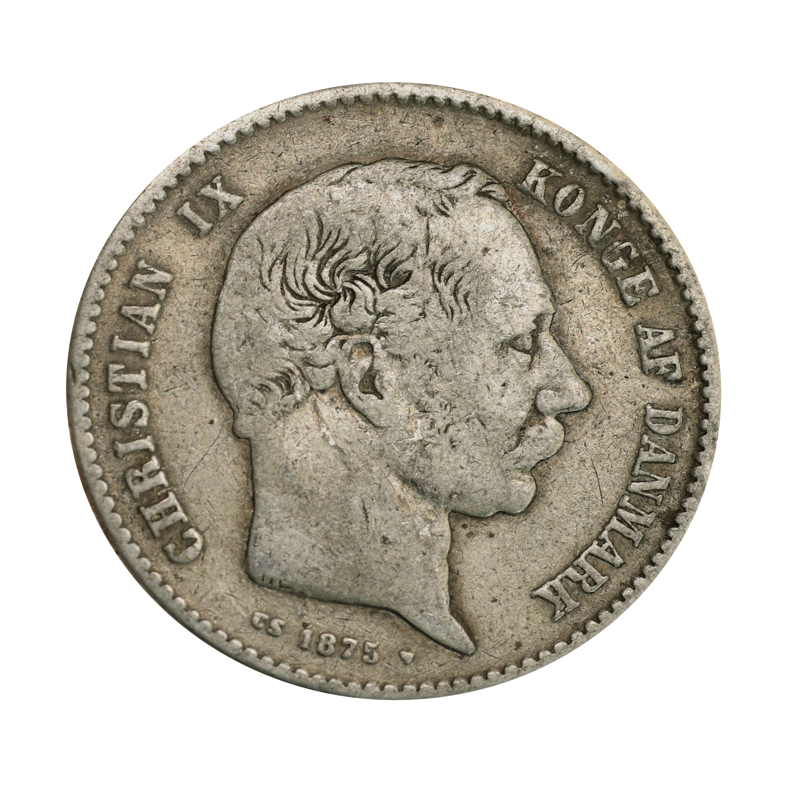 デンマーク 1875HC 1クローナ 銀貨 クリスチャン9世 Denmark 1 Krona silver Christian IX |  コレクション・ワールド