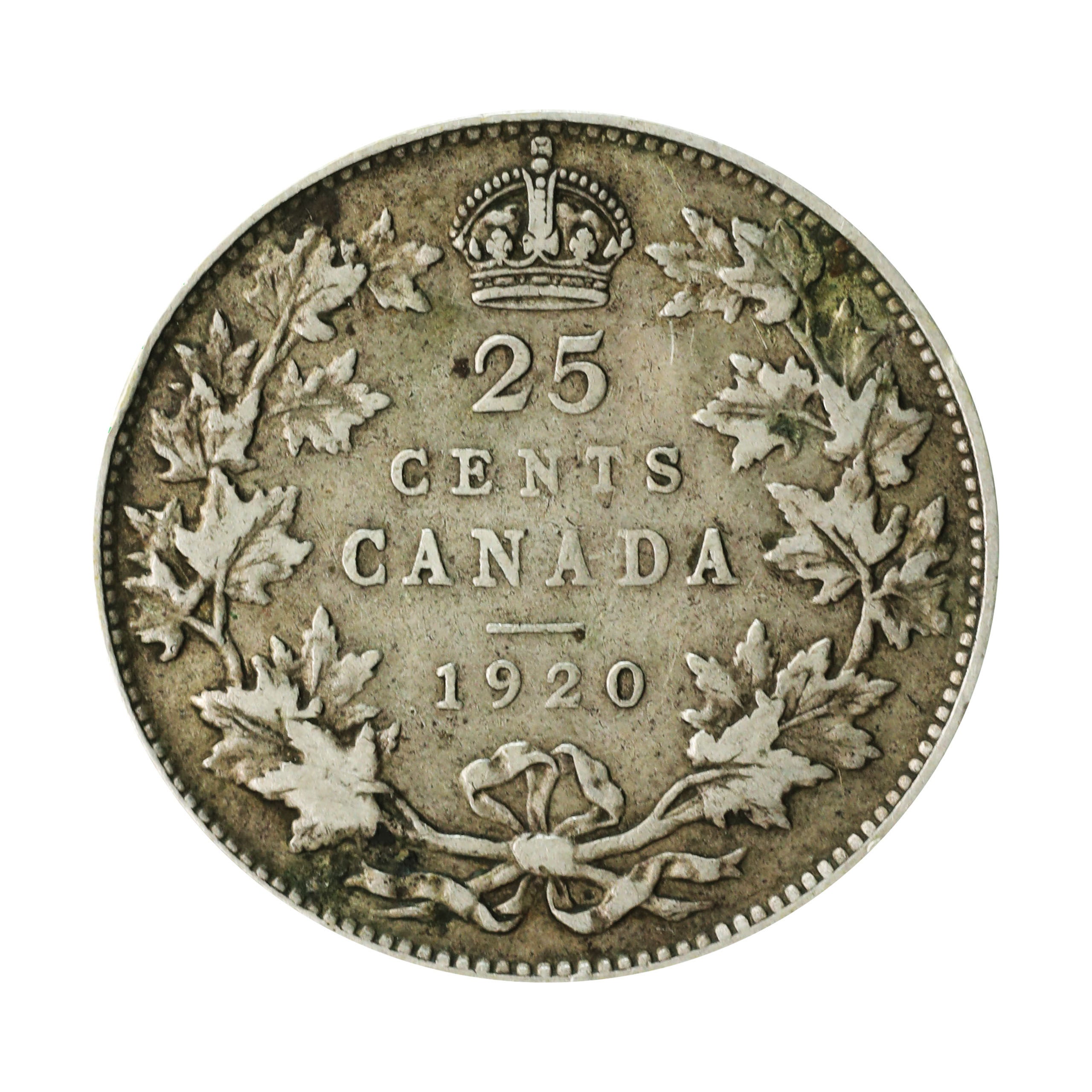 カナダ 1920年 25セント 銀貨 ジョージ5世 Canada 25 Cents silver George V | コレクション・ワールド