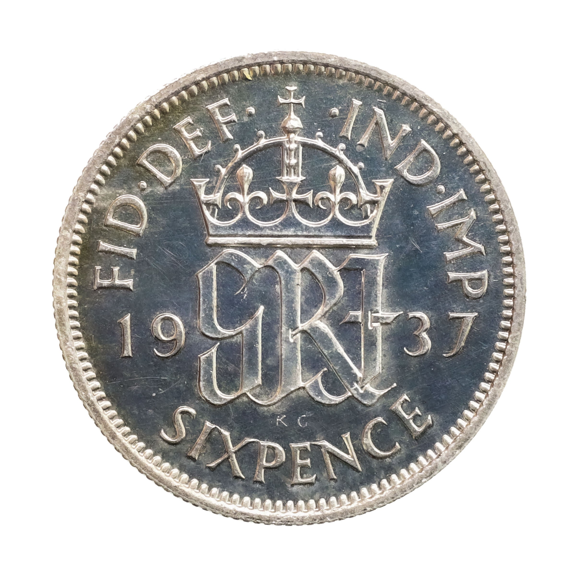 イギリス 1937年 6ペンス 銀貨 ジョージ6世 プルーフ レア Great Britain Sixpence silver proof rare  George VI | コレクション・ワールド