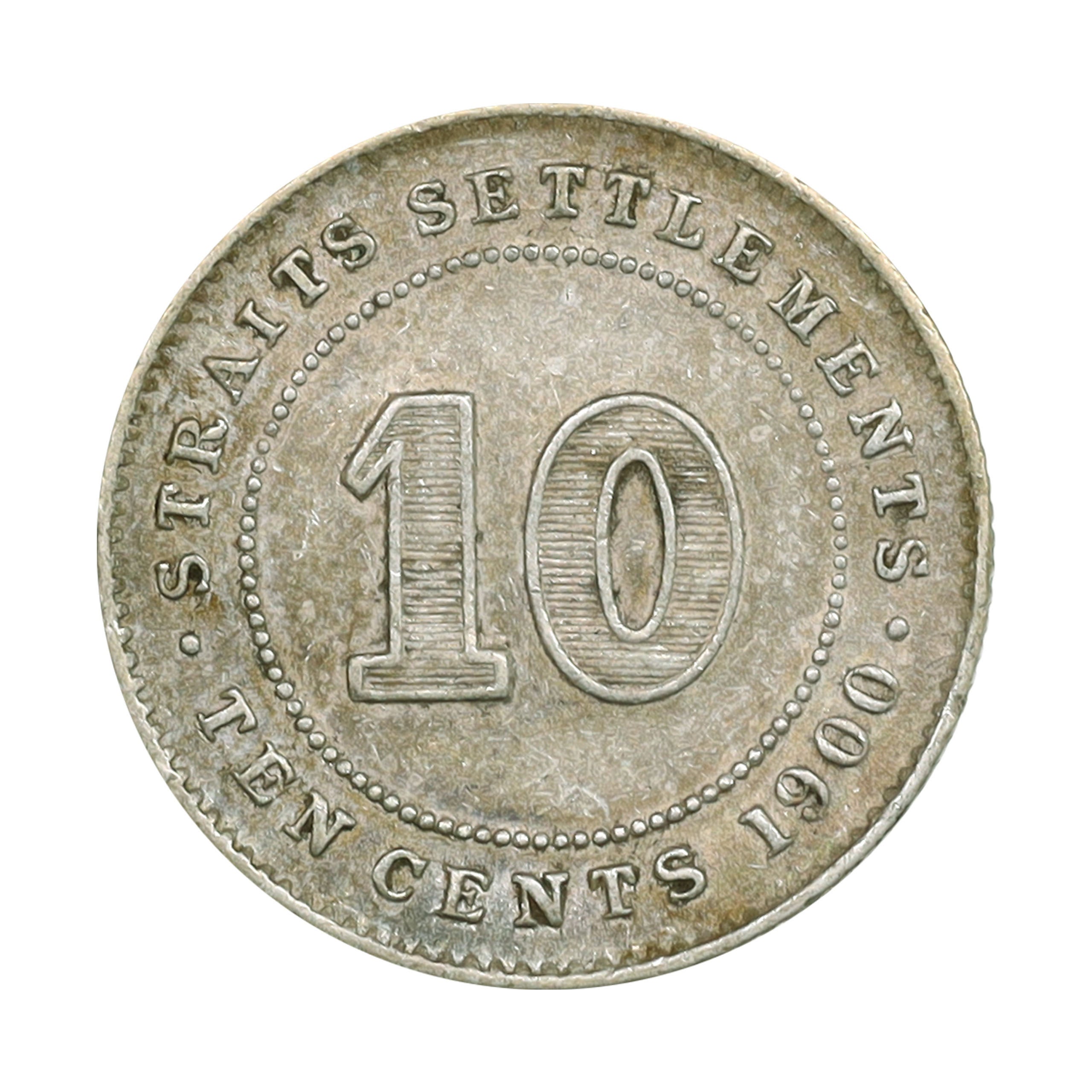 海峡植民地 1900年 10セント 銀貨 ビクトリア Straits Settlements (British Malaysia) 10 Cents  silver Victoria | コレクション・ワールド